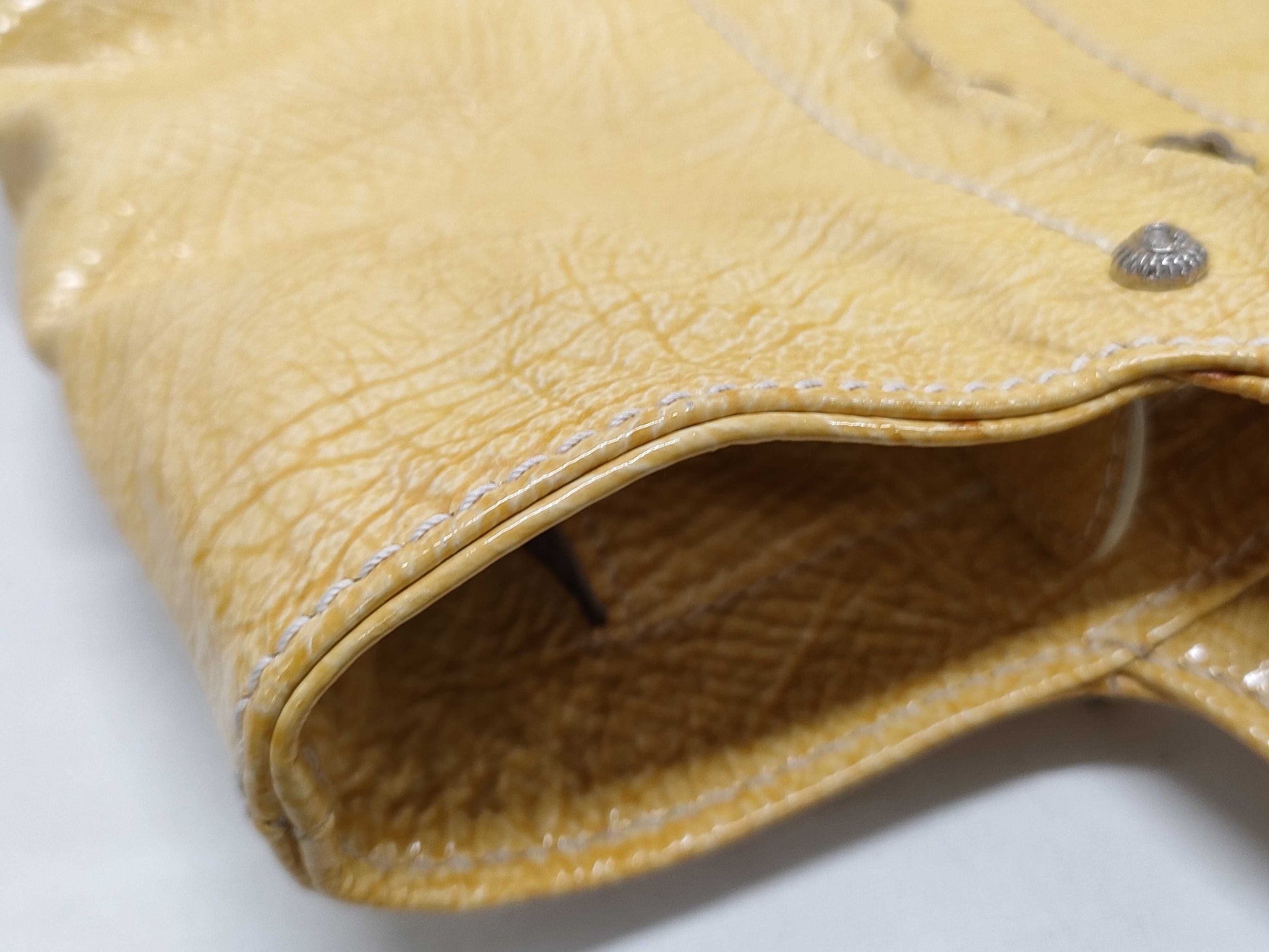 Salvatore Ferragamo Yellow Patent Handbag Tote Bag
