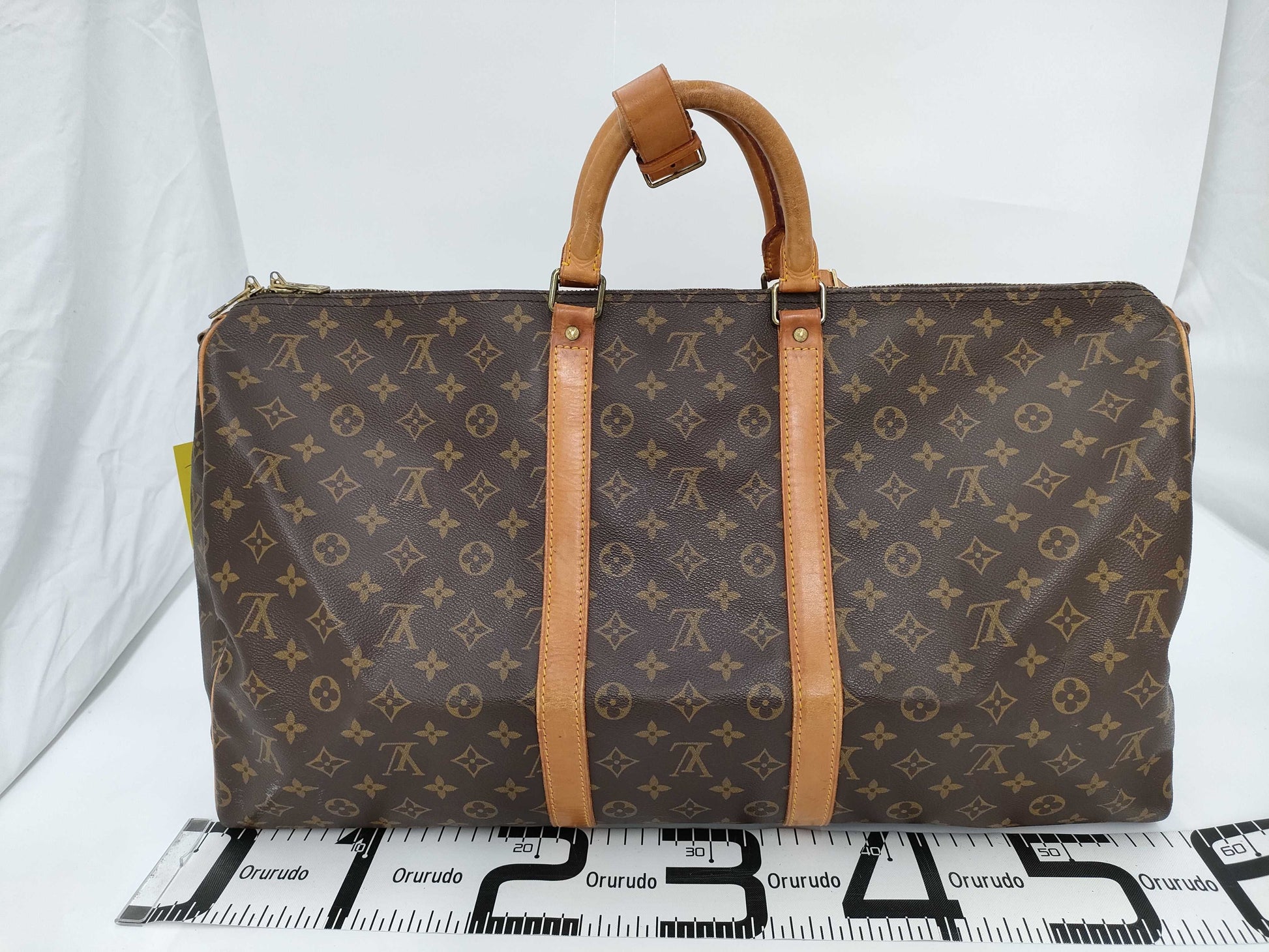 LOUIS VUITTON Monogram Keepall Bandouliere 55 Boston Bag