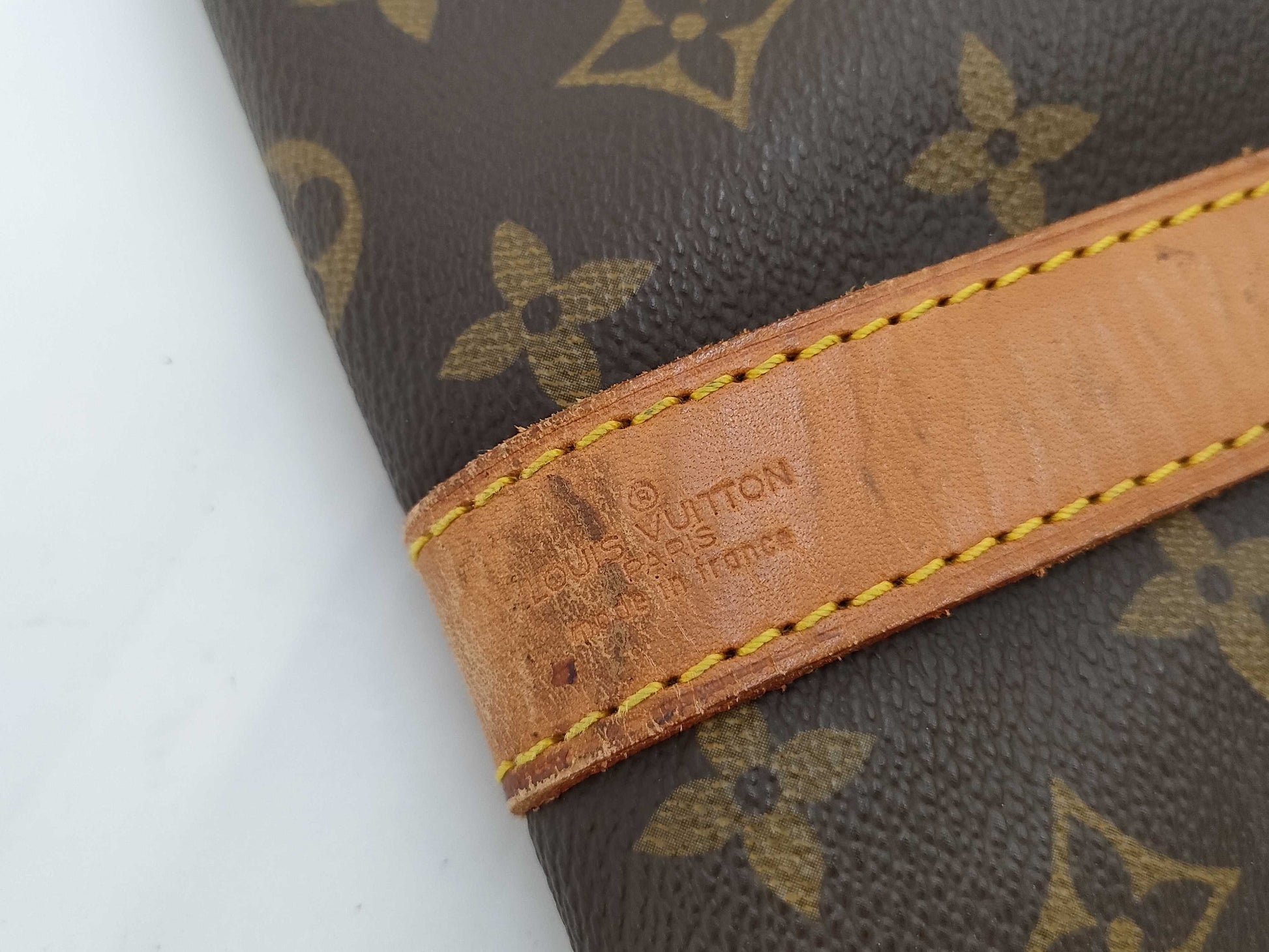 LOUIS VUITTON Monogram Keepall Bandouliere 55 Boston Bag
