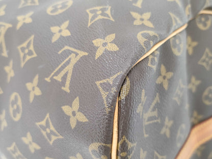 LOUIS VUITTON Monogram Keepall Bandouliere 55 Boston Bag