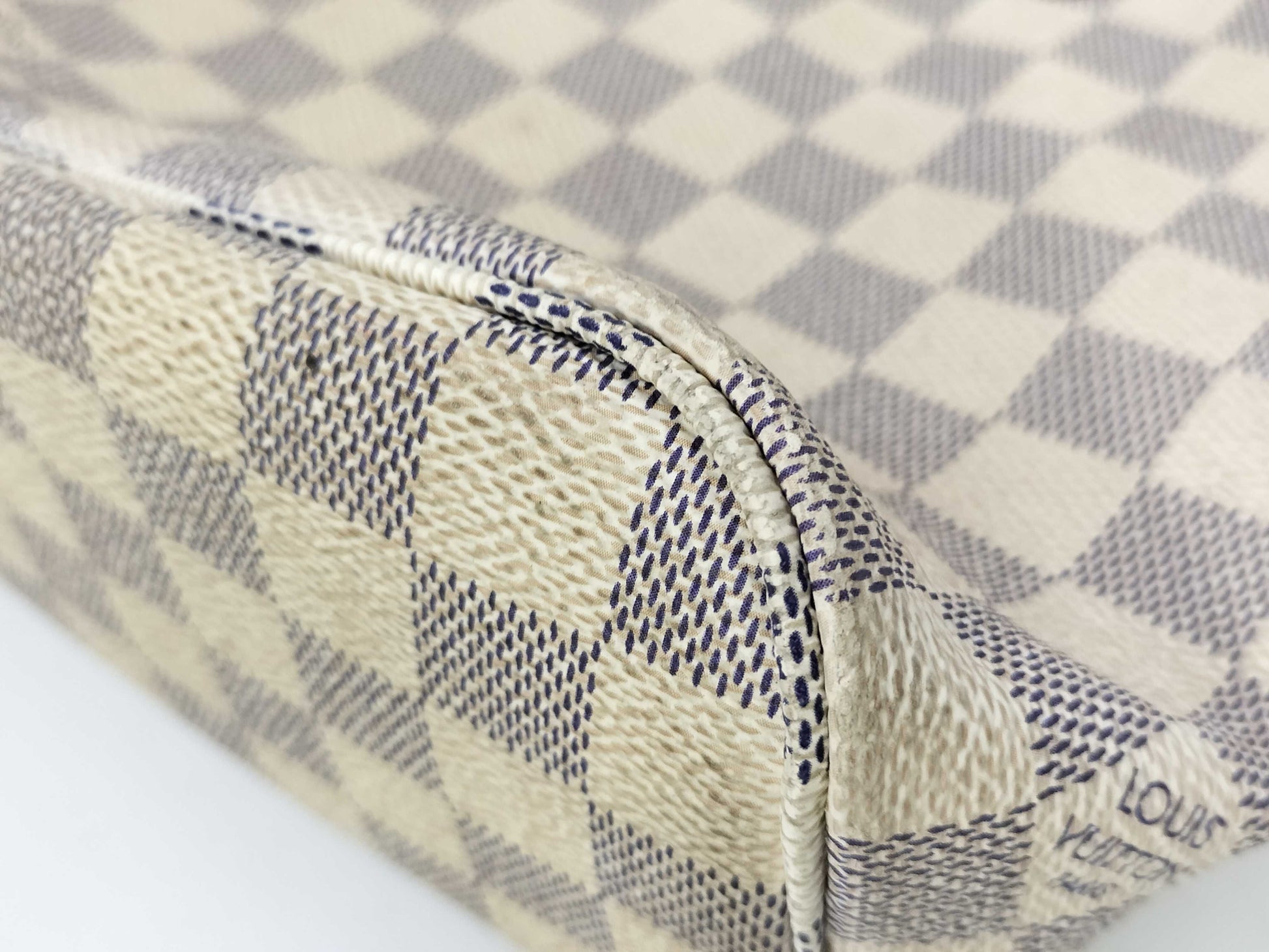 LOUIS VUITTON Damier N51110 Damier Azur Neverfull PM Tote Bag