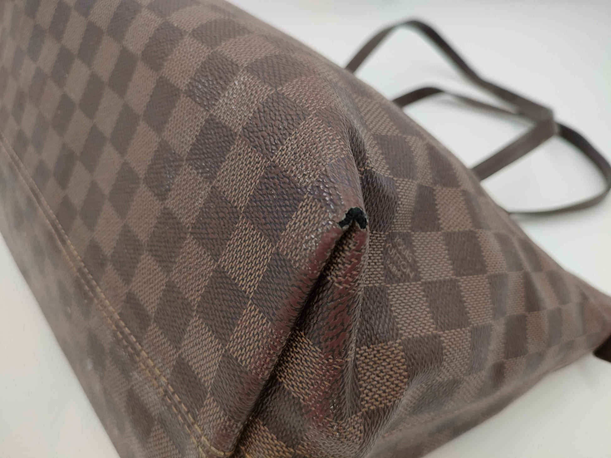 LOUIS VUITTON FL2168 Damier Iena PM Tote Bag, Surface Burned