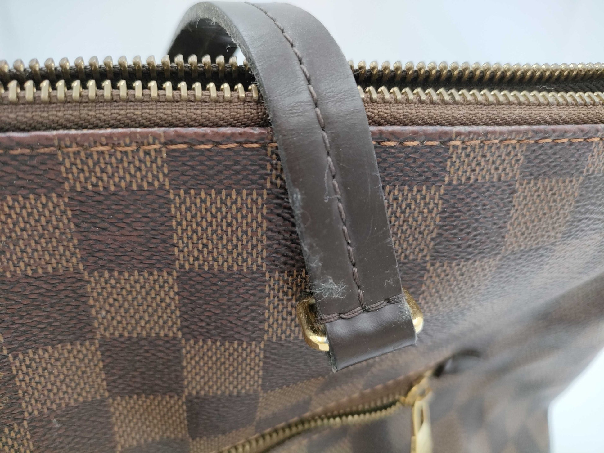 LOUIS VUITTON FL2168 Damier Iena PM Tote Bag, Surface Burned