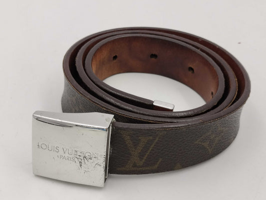 LOUIS VUITTON Monogram Centurion Carre LB0093 Belt