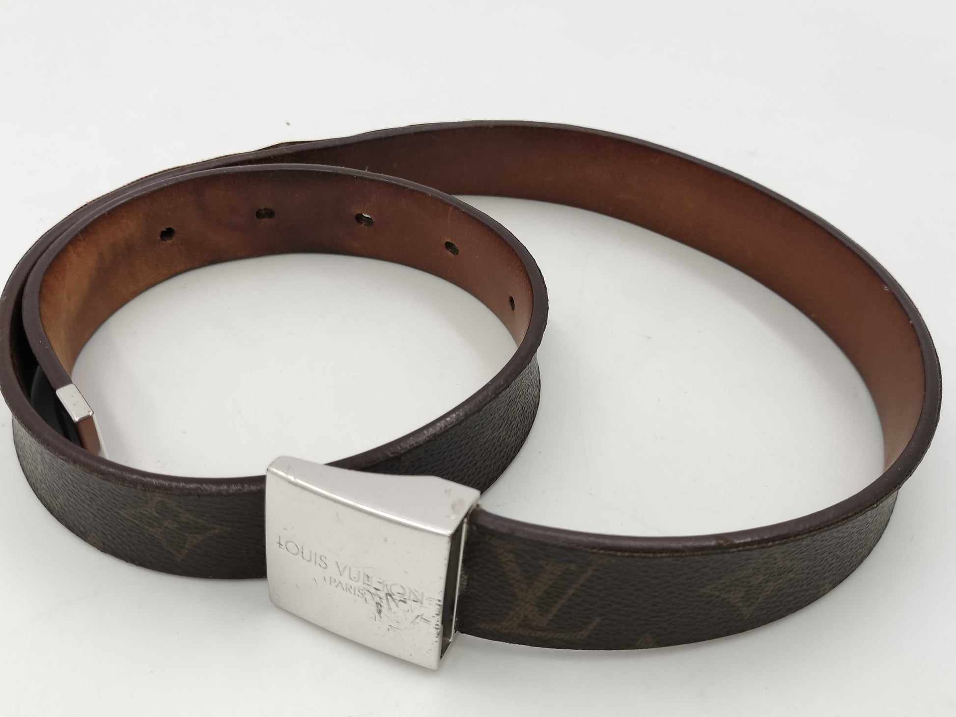 LOUIS VUITTON Monogram Centurion Carre LB0093 Belt