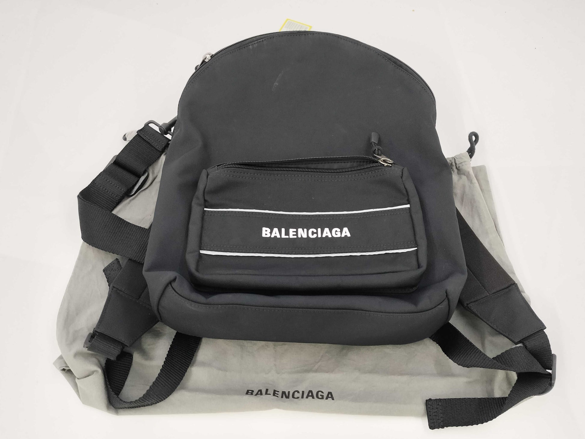 BALENCIAGA Nylon Backpack, Black