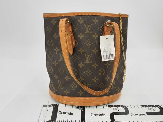 LOUIS VUITTON Monogram M42238 Petit Bucket Tote Bag