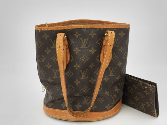 LOUIS VUITTON Monogram M42238 Petit Bucket Tote Bag