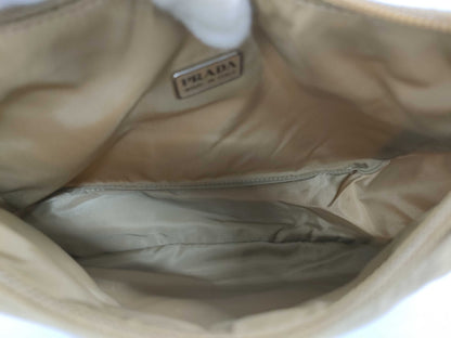 PRADA Nylon Accessory Pouch Beige Handbag