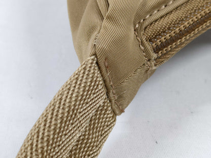 PRADA Nylon Accessory Pouch Beige Handbag