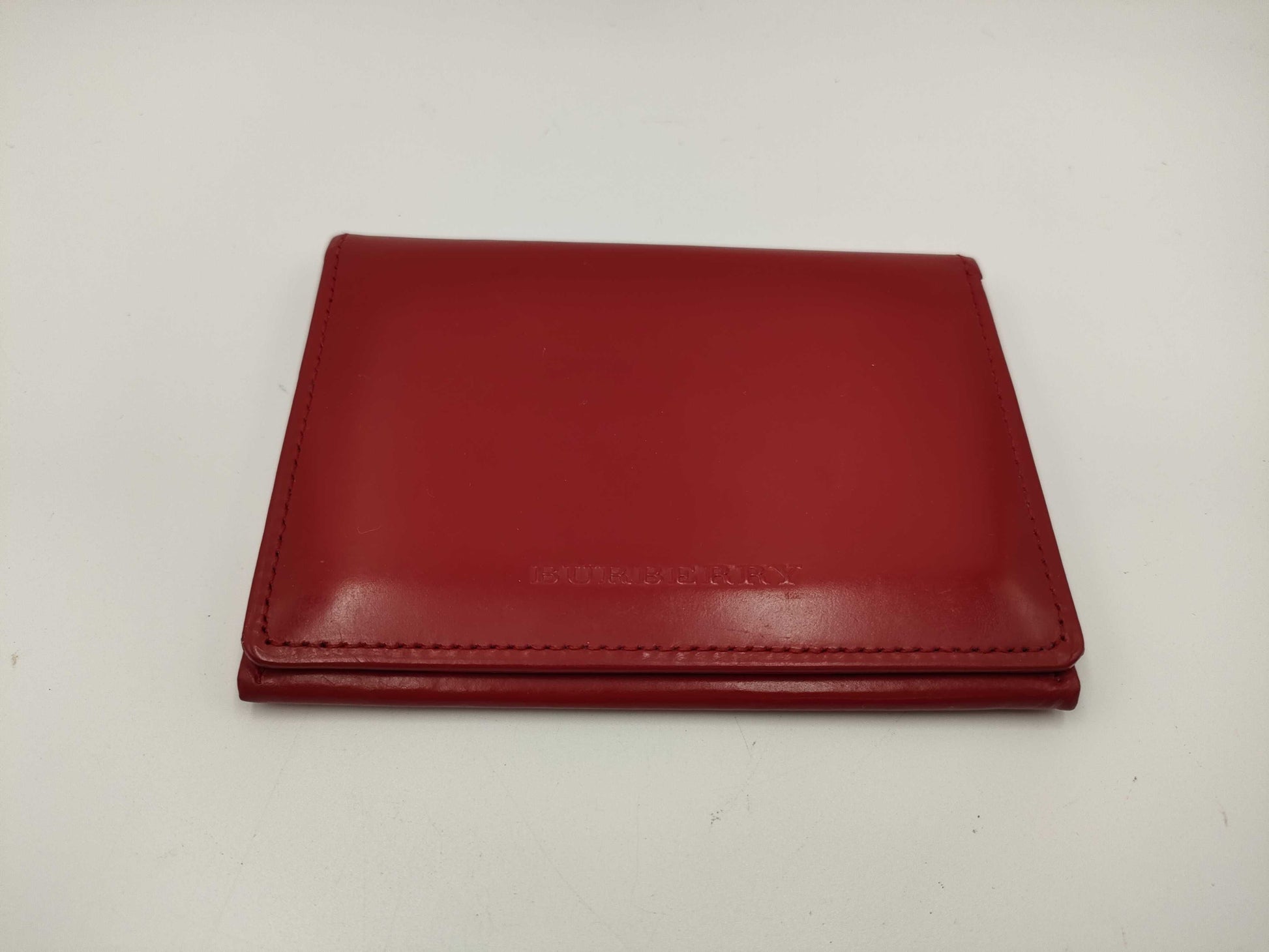BURBERRY Leather Pass Case Card Case, Pass Case, Business Card Case
