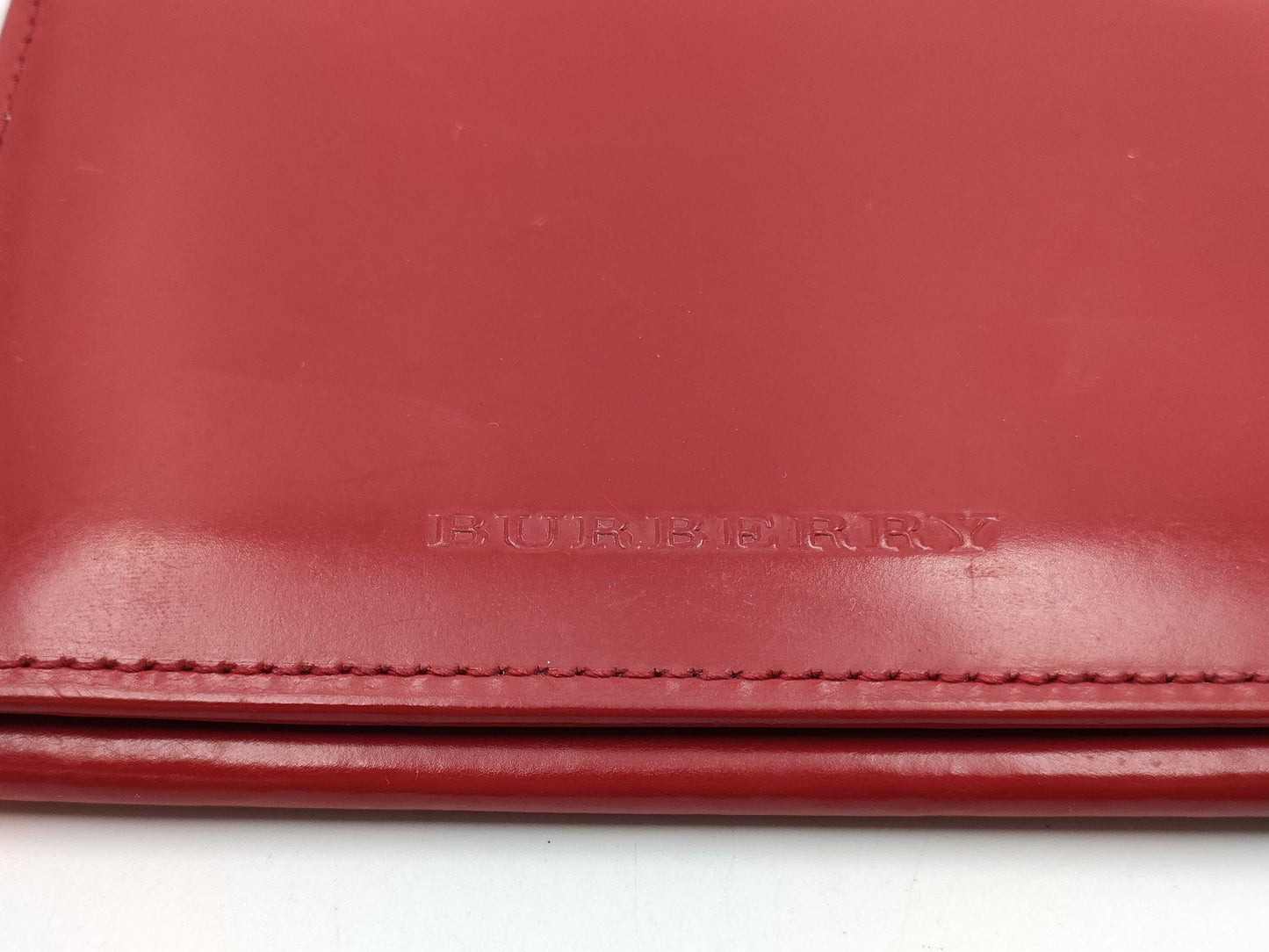 BURBERRY Leather Pass Case Card Case, Pass Case, Business Card Case