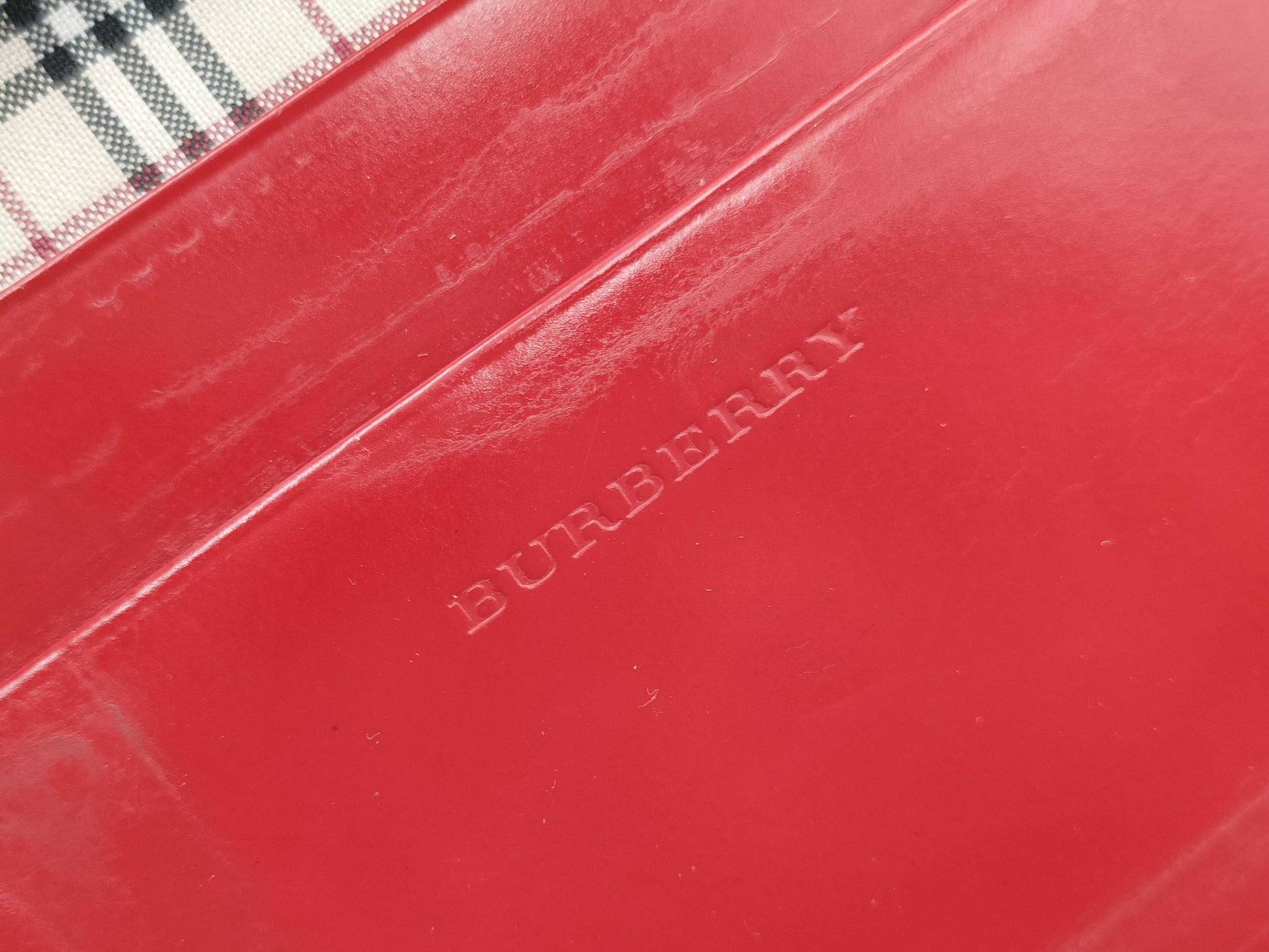 BURBERRY Leather Pass Case Card Case, Pass Case, Business Card Case