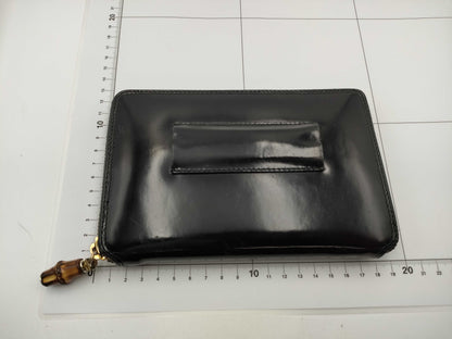GUCCI Bamboo Round Enamel Wallet
