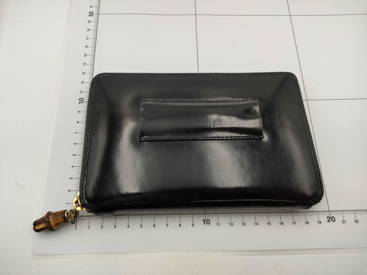 GUCCI Bamboo Round Enamel Wallet