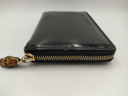 GUCCI Bamboo Round Enamel Wallet