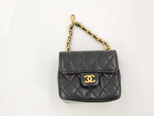 CHANEL Lambskin Mini Matelasse Shoulder Bag with Chain Belt