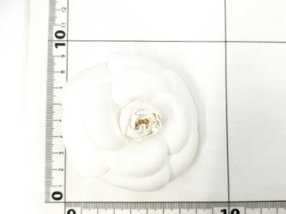CHANEL Camellia Brooch White Brooch