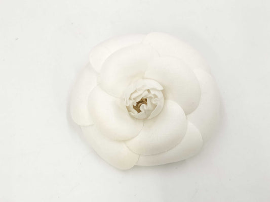 CHANEL Camellia Brooch White Brooch
