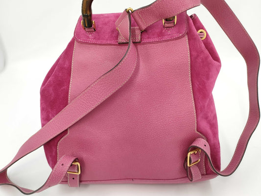 GUCCI Bamboo 003 58 0016 Suede Backpack