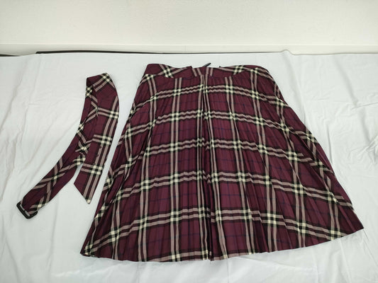 BURBERRY Nova Check Purple Skirt