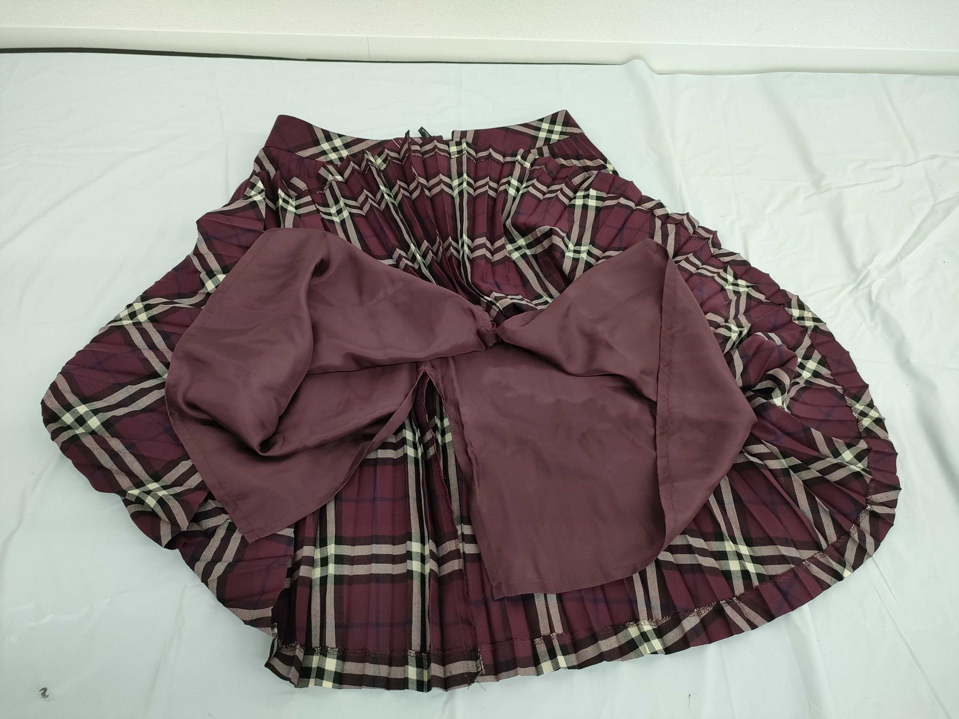 BURBERRY Nova Check Purple Skirt