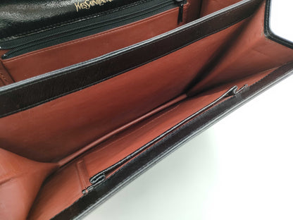 Yves Saint Laurent Vintage 2-Way Y-Stitch Leather Shoulder Bag