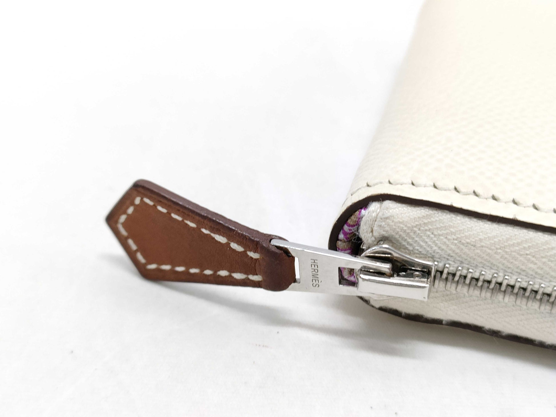 HERMES U Azap Compact Silkin Wallet