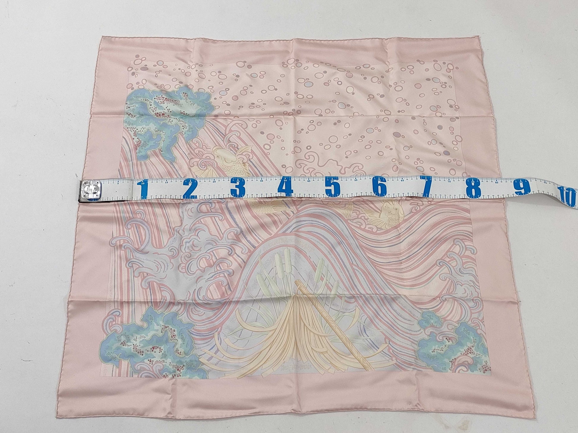 HERMES Carre A CONTRE-COURANT Scarf with tag