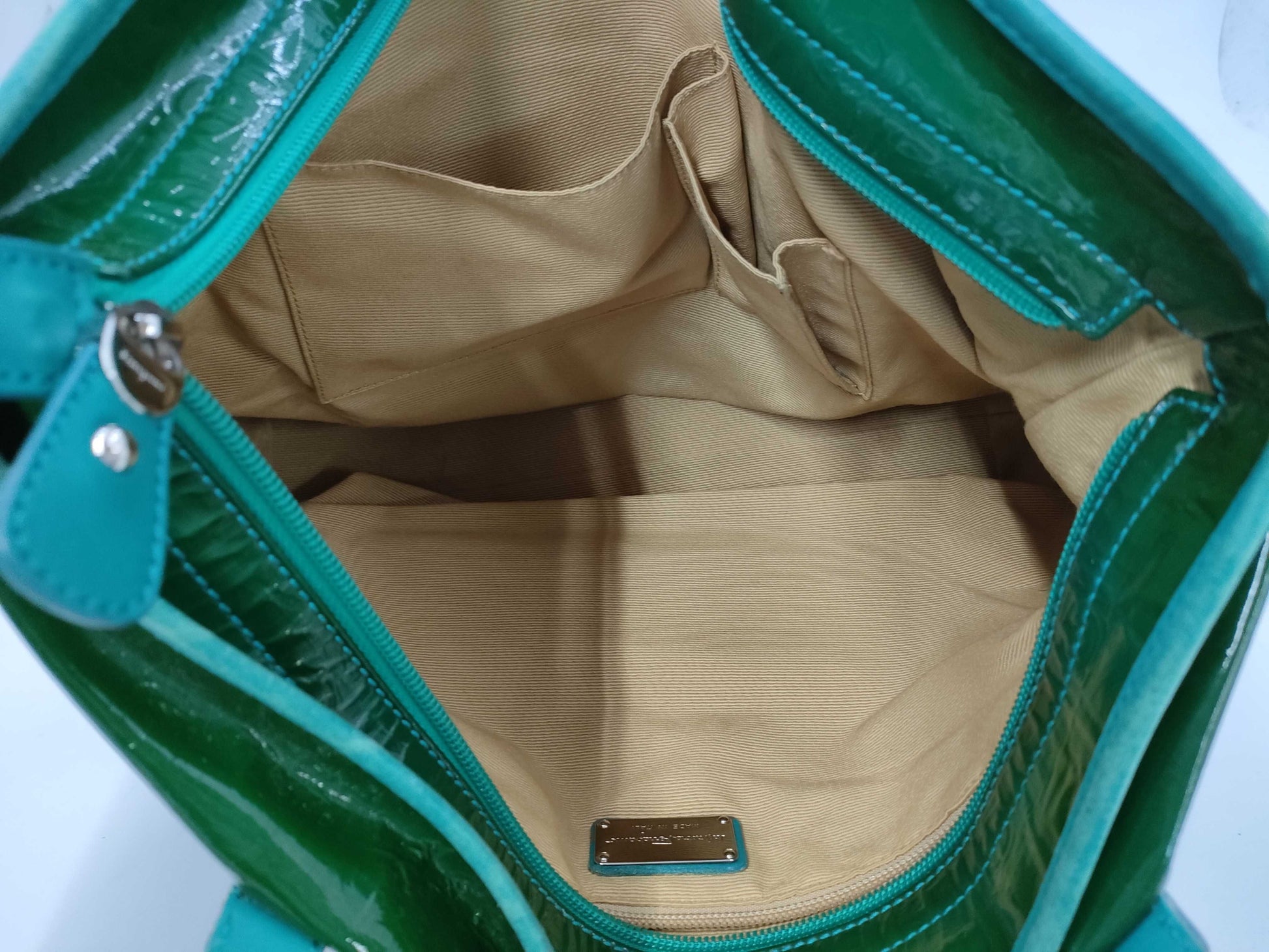 COACH Signature Ferragamo Enamel Bag / Saint Laurent Enamel Bag Total of 3 Bags