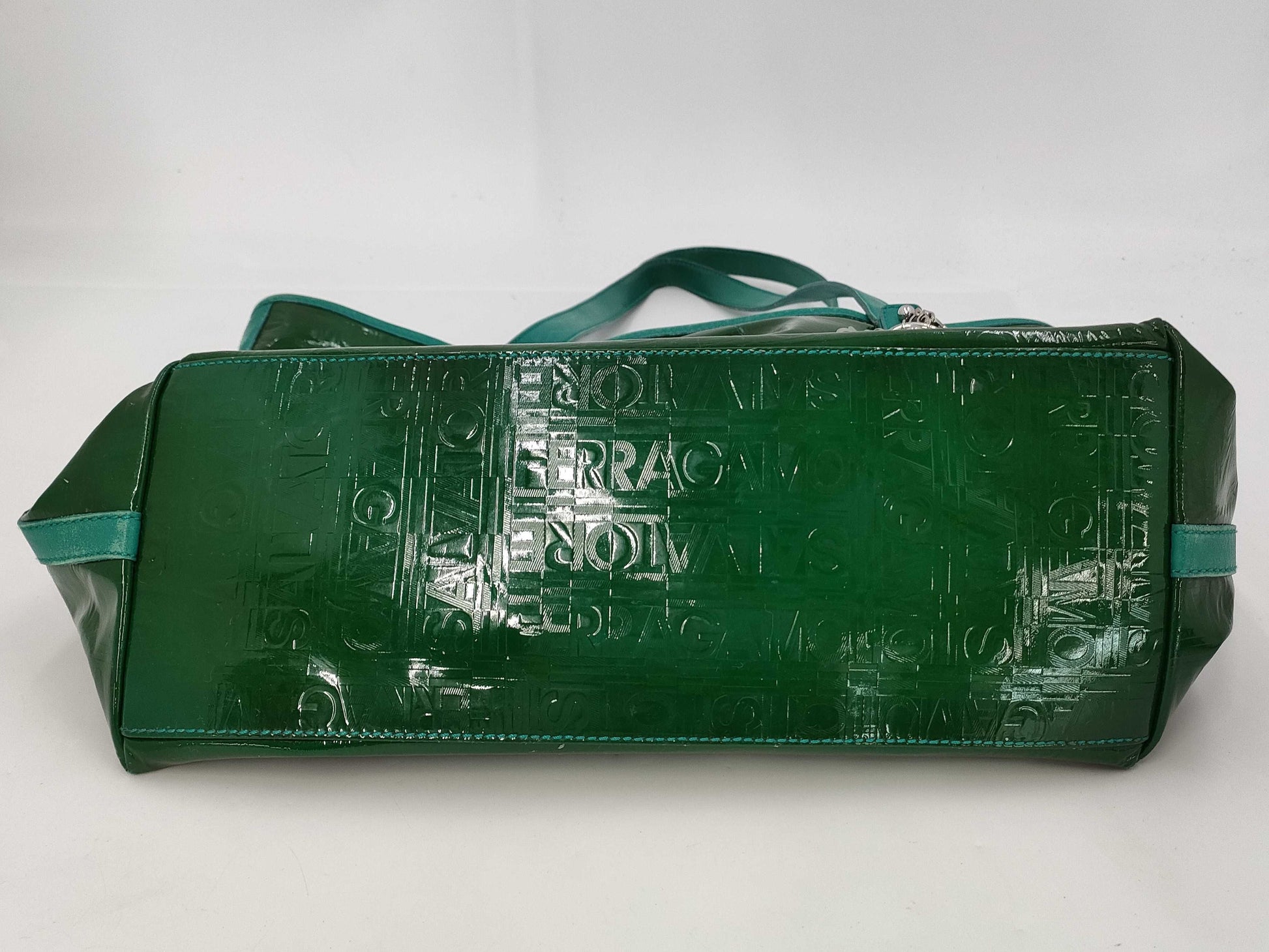 COACH Signature Ferragamo Enamel Bag / Saint Laurent Enamel Bag Total of 3 Bags
