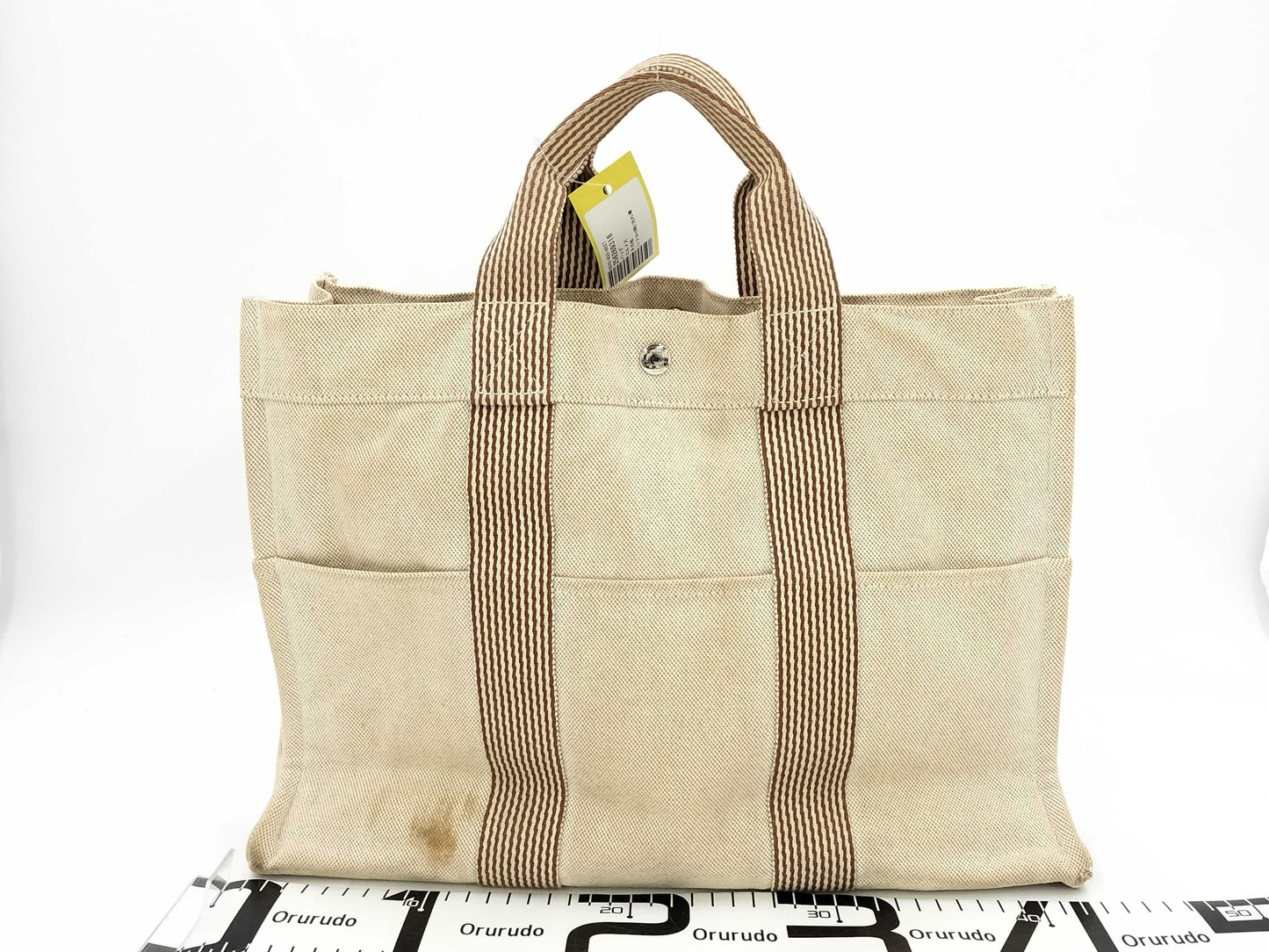 HERMES New Four Toe MM/Stained Handbag