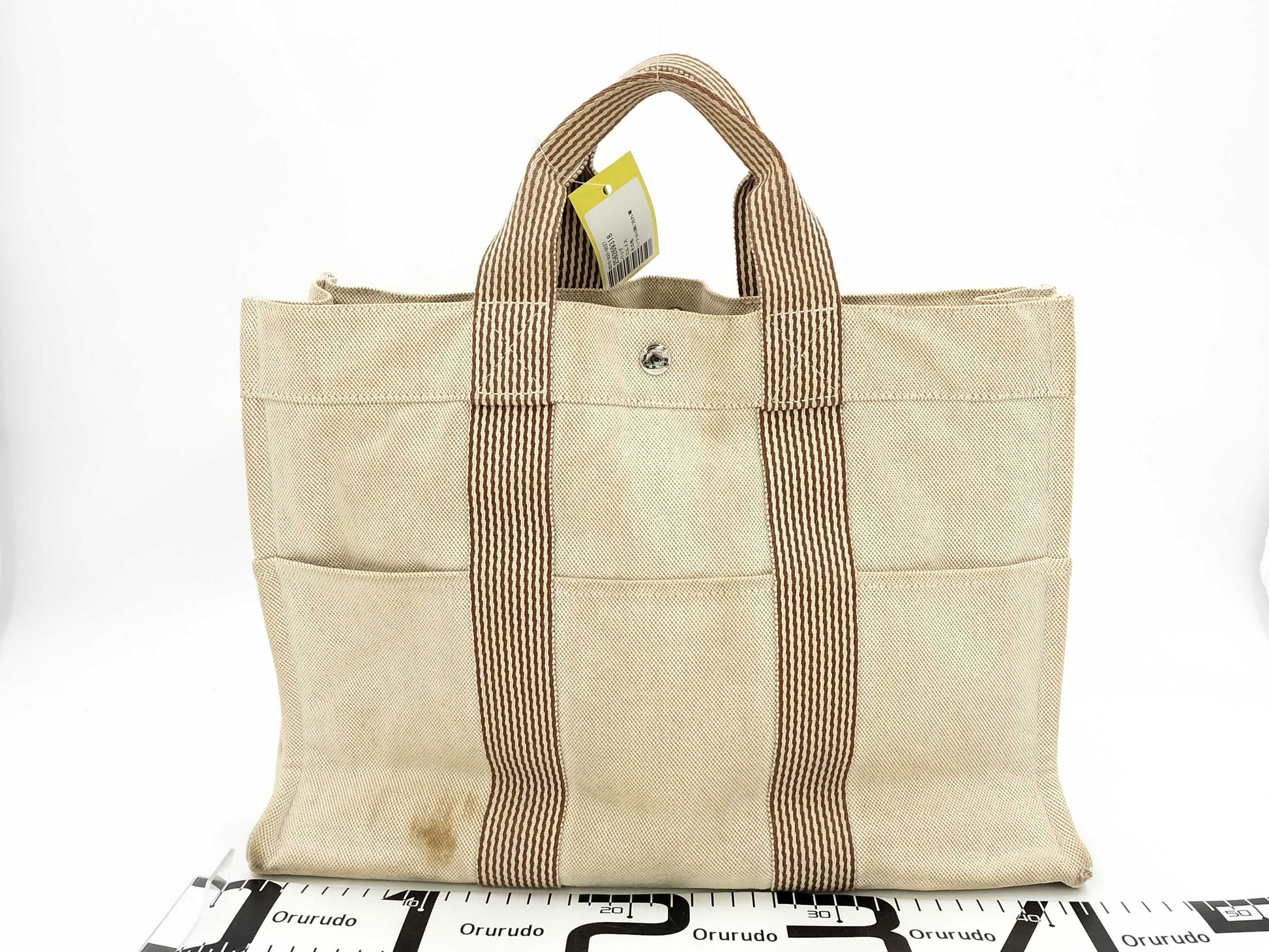 HERMES New Four Toe MM/Stained Handbag