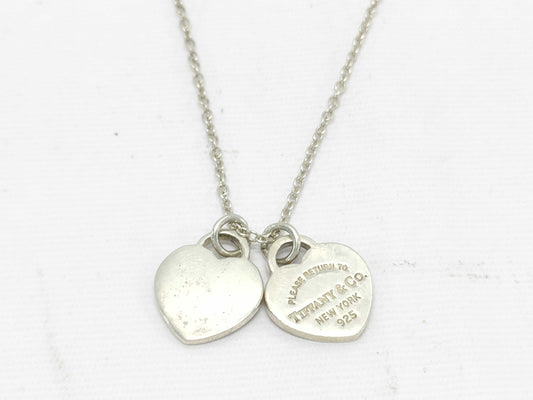 Tiffany & Co. 925 Return to Mini Double Heart Necklace Necklace