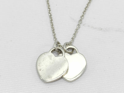 Tiffany & Co. 925 Return to Mini Double Heart Necklace Necklace