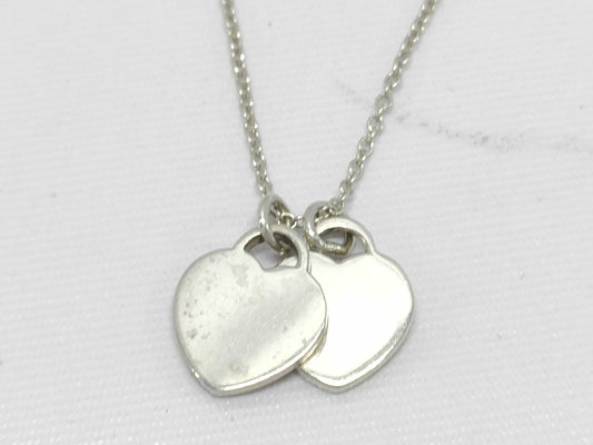 Tiffany & Co. 925 Return to Mini Double Heart Necklace Necklace