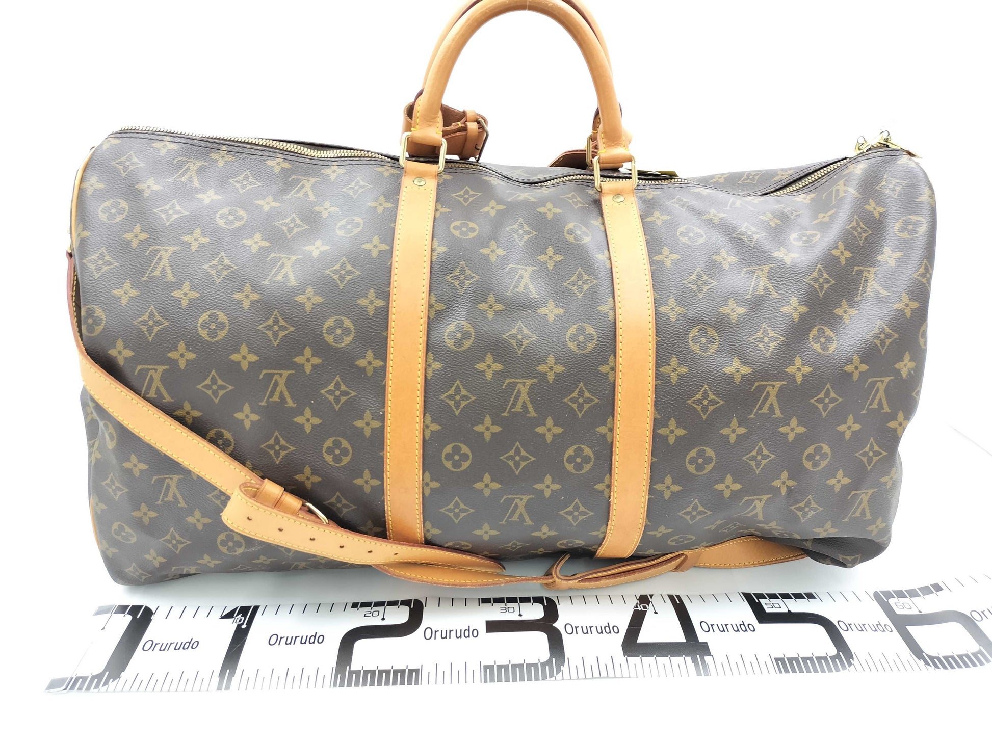 LOUIS VUITTON Monogram M41412 Keepall Bandouliere 60 Boston Bag