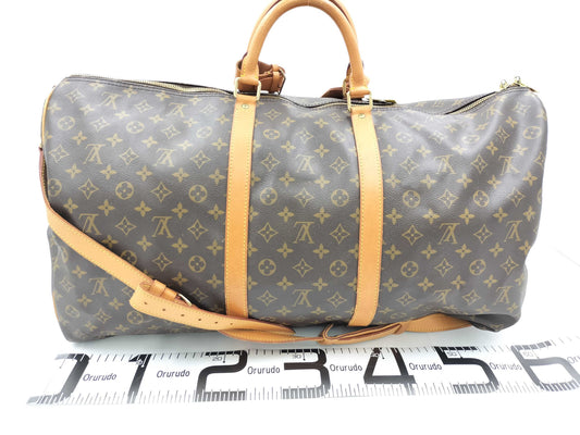 LOUIS VUITTON Monogram M41412 Keepall Bandouliere 60 Boston Bag