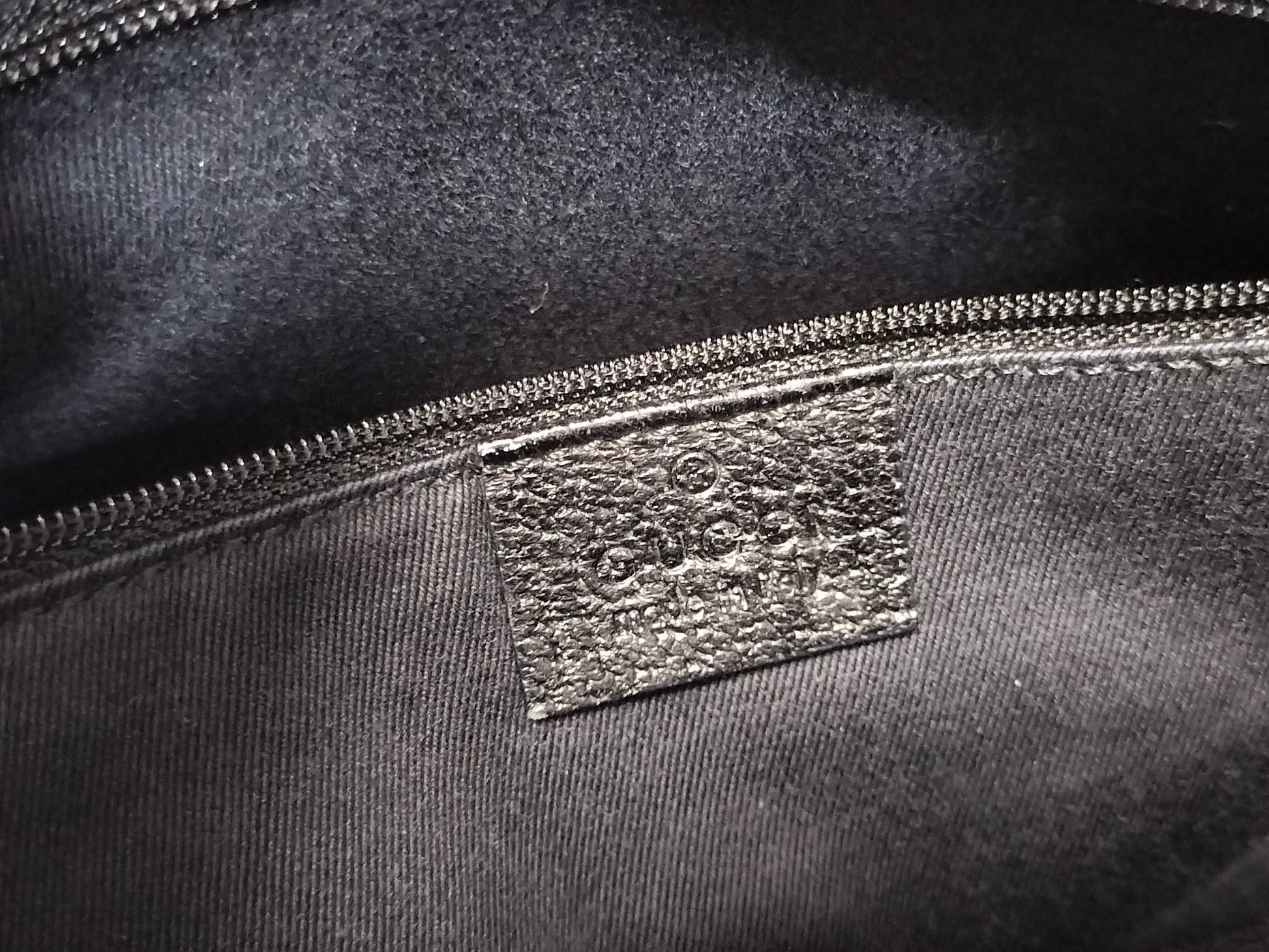 GUCCI Canvas x Leather/Black Handbag