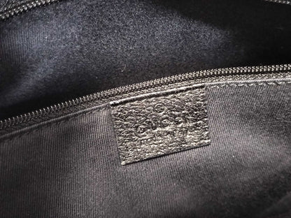 GUCCI Canvas x Leather/Black Handbag