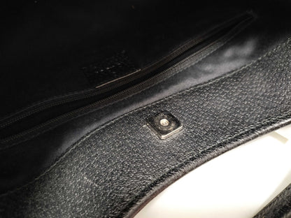 GUCCI Canvas x Leather/Black Handbag