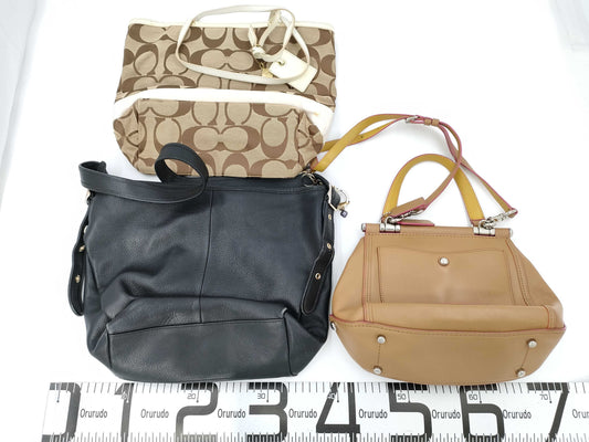 COACH Leather *2 / Signature *1 / 3 Bags Bag