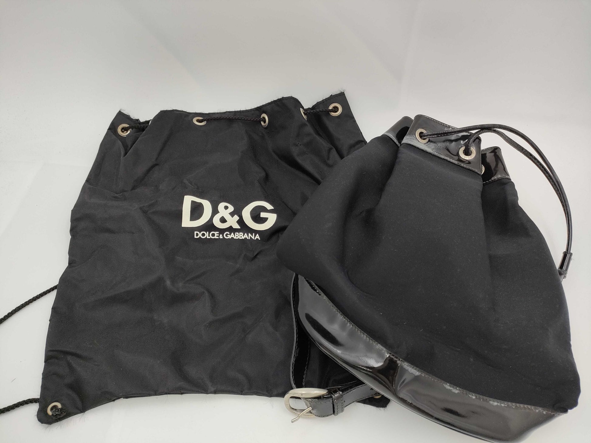 GUCCI Bamboo Patent Leather Suede Crossbody Bag/Dolce & Gabbana Backpack