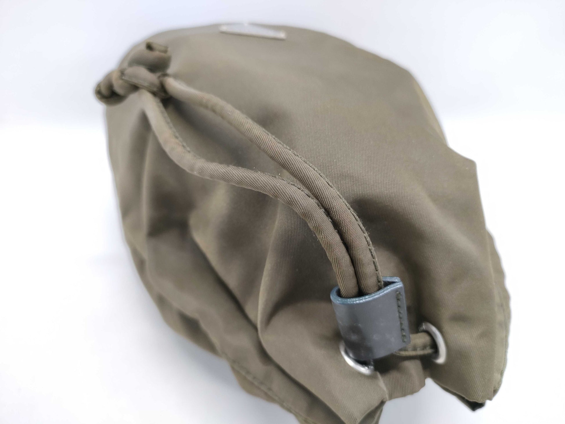 PRADA Nylon Pouch Khaki MV369 Pouch
