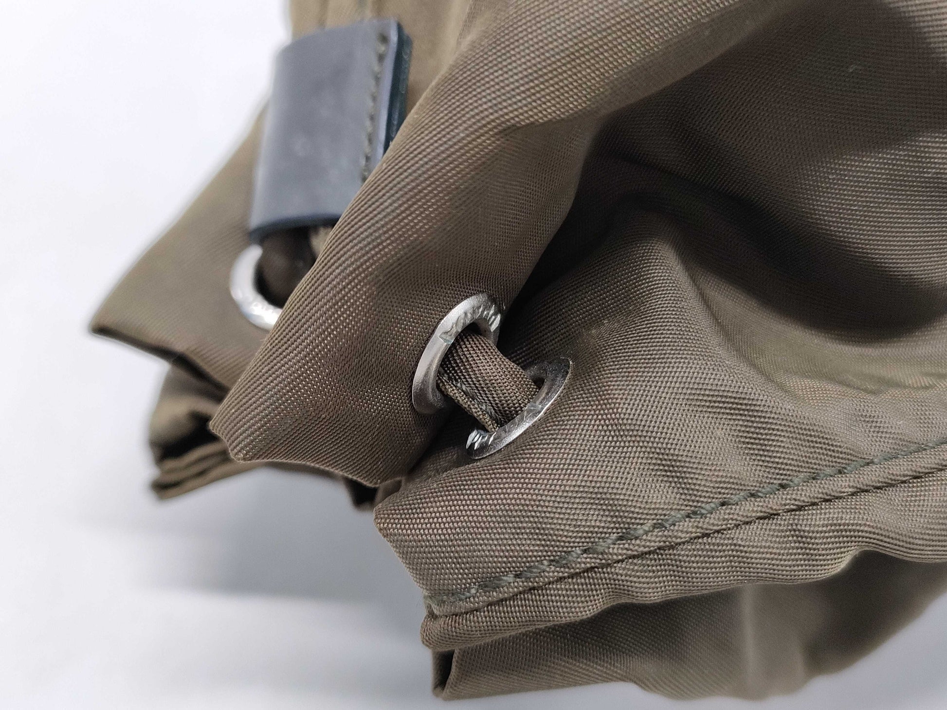 PRADA Nylon Pouch Khaki MV369 Pouch