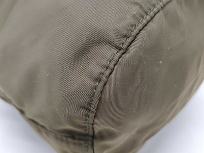 PRADA Nylon Pouch Khaki MV369 Pouch