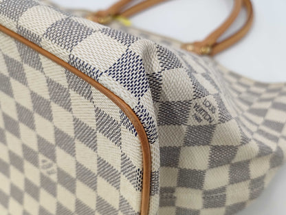 LOUIS VUITTON Damier Azur Saleya MM Tote Bag