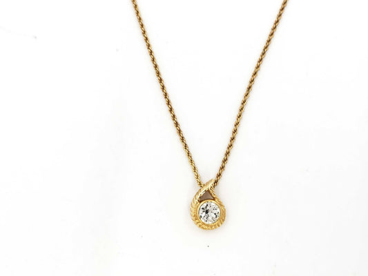 Dior Single Stone Gold Necklace