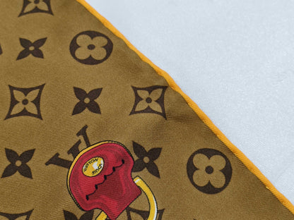 LOUIS VUITTON Monogram Pink Scarf
