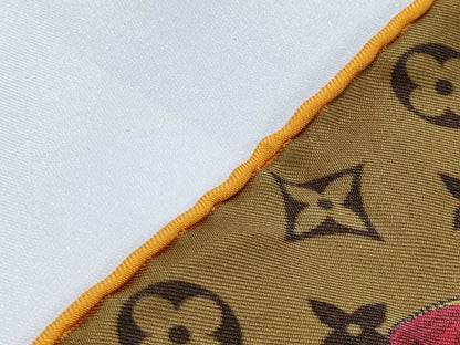 LOUIS VUITTON Monogram Pink Scarf